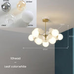 Lustre moderne en forme de nuage avec boules en verre Rivers