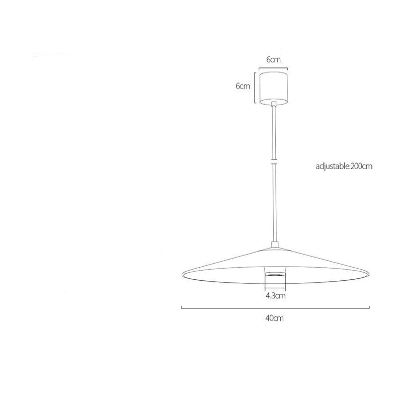 Suspension design LED conique plate Vermont