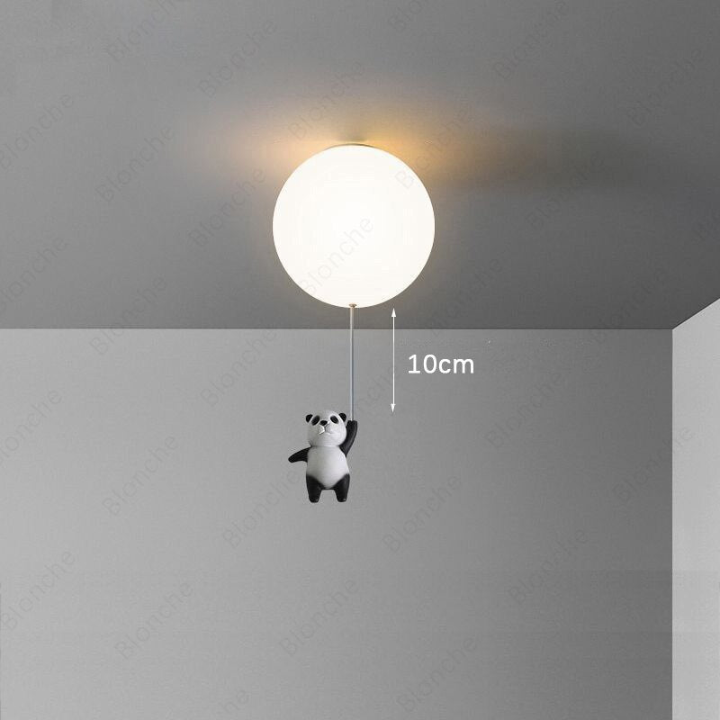 Plafonnier pour enfant LED avec ballon et panda Otto