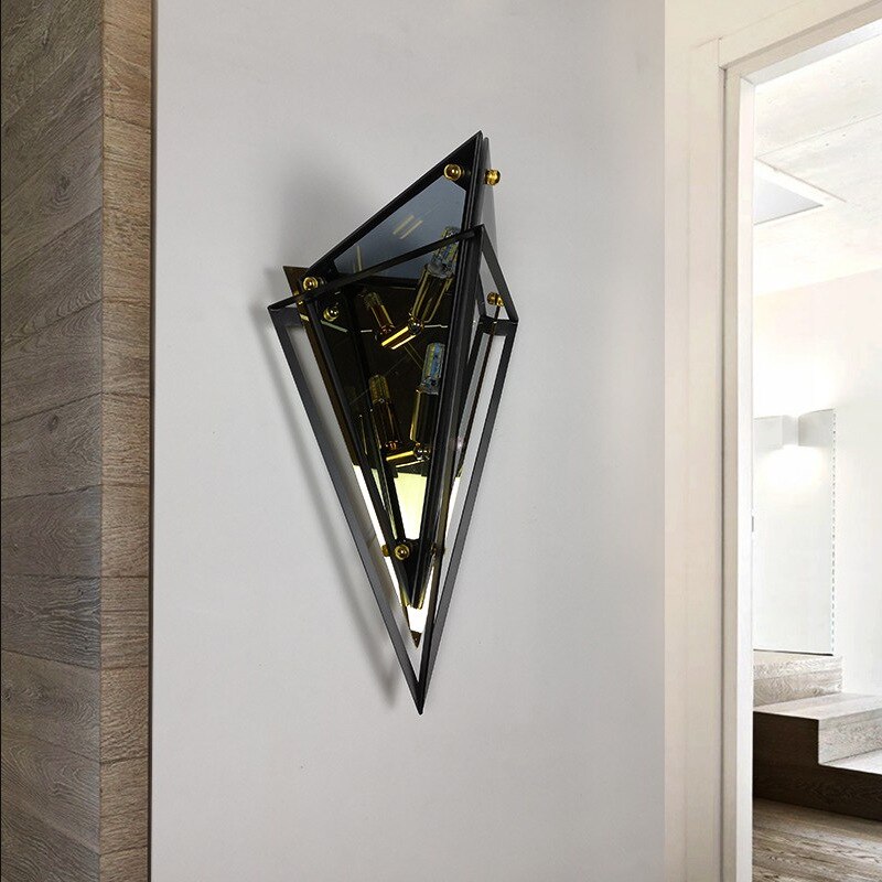Applique murale rétro LED en verre fumé Klais