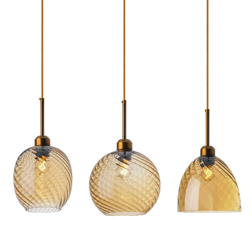 Suspension moderne LED avec abat-jour en verre Alvaro - vue 8 sur 13