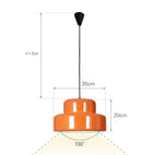 Suspension design avec abat-jour coloré Hirphan