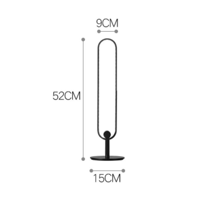 Lámpara de sobremesa LED de metal minimalista Hevenly