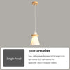 Suspension scandinave LED abat-jour en verre et en bois Kaylie