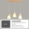 Suspension scandinave LED abat-jour en verre et en bois Kaylie