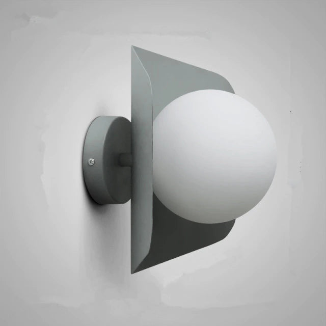 Morden Lámpara de pared minimalista de bola blanca con LED (de color)