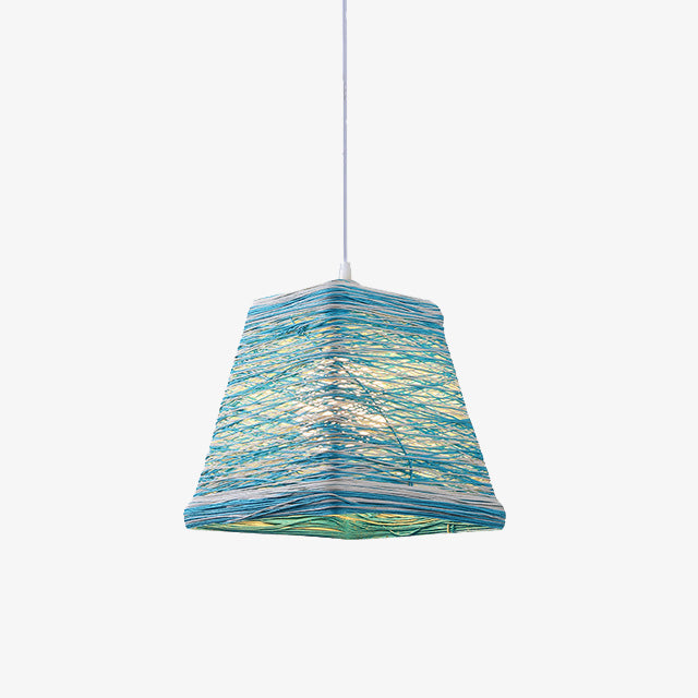 Suspension moderne LED abat-jour en rotin Sevyn