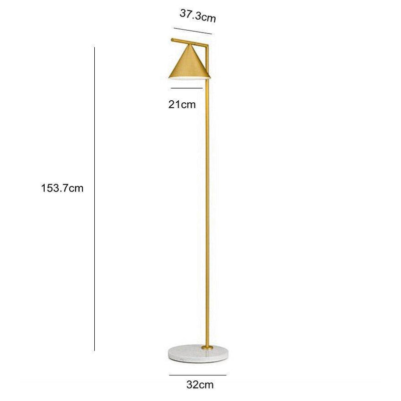 Floor lamp LED design with Nordic marble base (black or gold)
