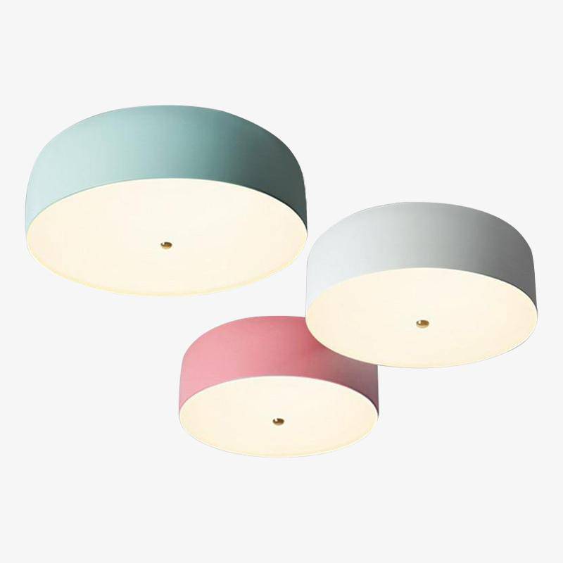 Modern round coloured LED ceiling lamp Nordic
