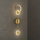 Applique murale moderne LED circulaire en métal doré Sicily