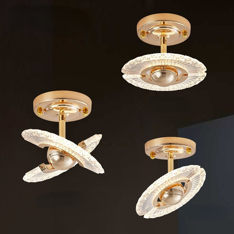 Modern LED ceiling light in luxury crystal