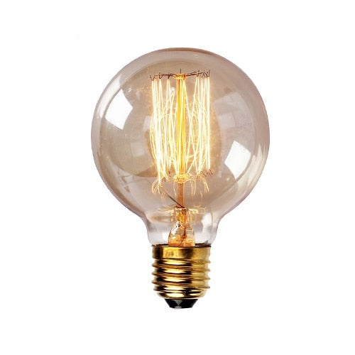 Grosse ampoule boule à incandescence filament vintage 40W Edison