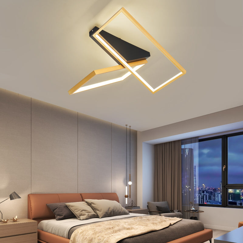 Plafonnier design LED aux formes rectangulaires Tary