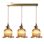 Suspension vintage LED avec abat-jour en verre Finnian