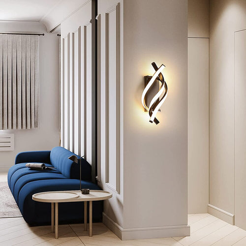 Applique murale design LED en spirale d'aluminium Psalm - vue 4 sur 11