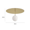 Modern LED ceiling lamp with circular base and Auggie light bead