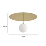 Modern LED ceiling lamp with circular base and Auggie light bead