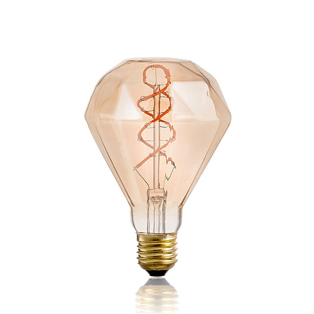 Ampoule diamant à incandescence filament spiral vintage 4W à LED Edison - vue 3 sur 4