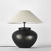 Lampe de chevet en céramique abat-jour en tissus Japan
