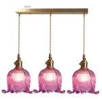Suspension vintage LED avec abat-jour en verre Finnian