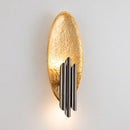 Applique murale moderne LED ovale avec tubes dorés Avery