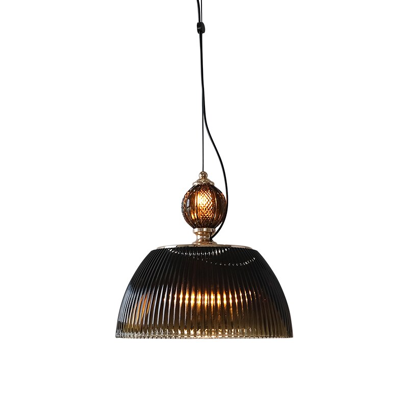 pendant light with lampshade retro style glass Lorm