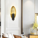 Applique murale moderne LED ovale avec tubes dorés Avery