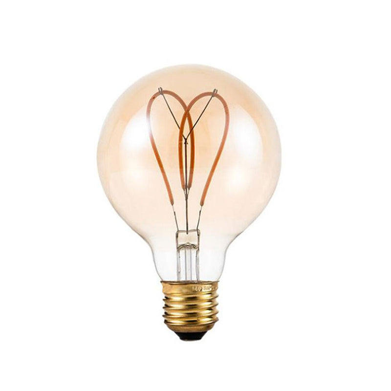 Ampoule globe à incandescence filament coeur vintage 4W à LED Edison