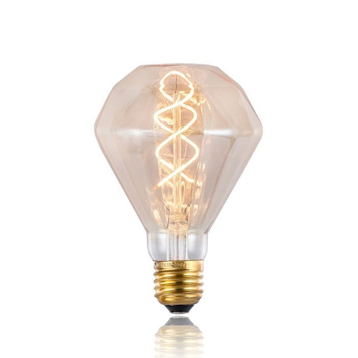 Bombilla incandescente vintage de filamento en espiral 4W LED Edison diamante