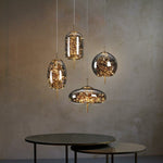 Suspension design avec abat-jour en verre originale Brexie