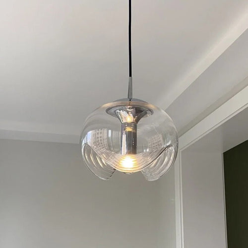 Suspension design avec abat-jour en verre original Janice - vue 4 sur 7