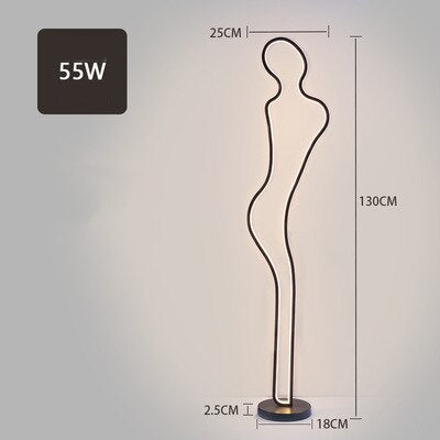 Lampadaire design LED en forme de figure humaine Linus
