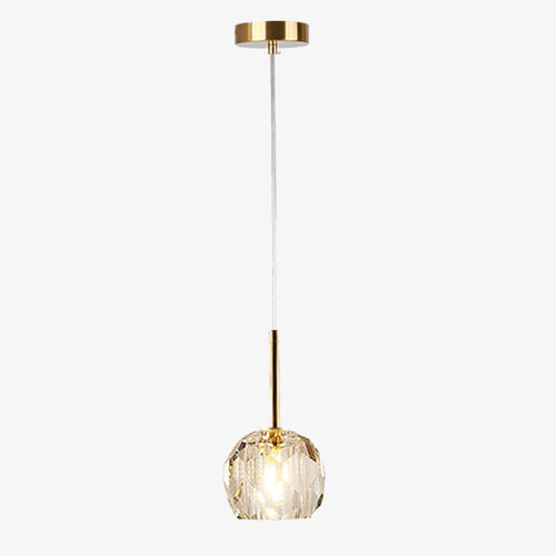 Suspension moderne LED avec abat-jour en cristal Ansley