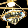 Suspension design LED luxury en forme de diamant Savia
