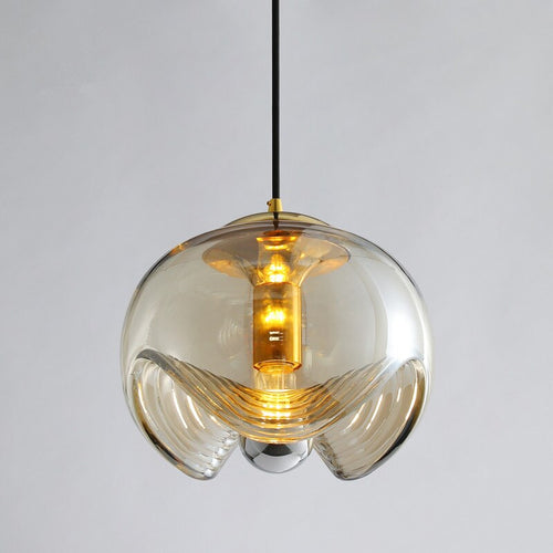 Suspension design avec abat-jour en verre original Janice - vue 6 sur 7