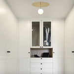 Modern LED ceiling lamp with circular base and Auggie light bead