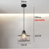 Suspension design avec abat-jour en verre ambré Cloarec