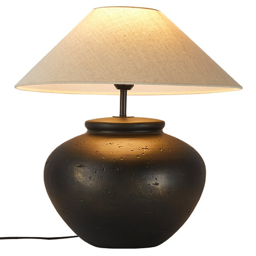Lampe de chevet en céramique abat-jour en tissus Japan - vue 7 sur 8