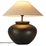 Lampe de chevet en céramique abat-jour en tissus Japan