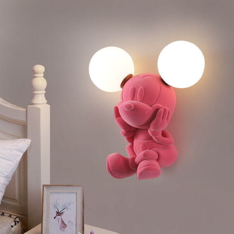 Applique murale moderne LED pour enfant Mickey