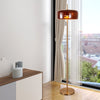 Lampadaire design arrondie en verre fumé Chandelier