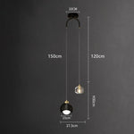 Suspension design LED à double sources lumineuses Thea