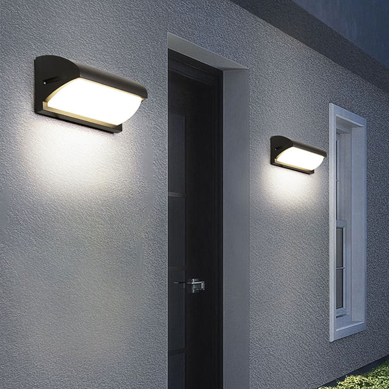 Applique murale extérieur LED en métal noir Hallen