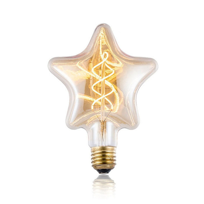 Bombilla de estrella vintage de filamento en espiral incandescente de 4 W con LED Edison
