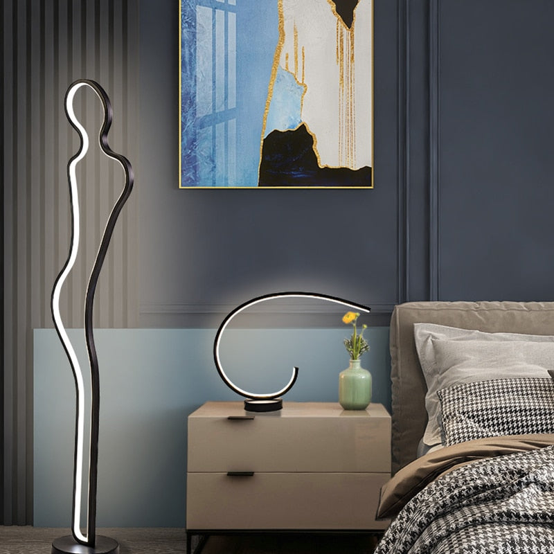 Lampadaire design LED en forme de figure humaine Linus