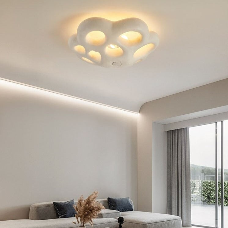 Jolia openwork LED ceiling light in flower design