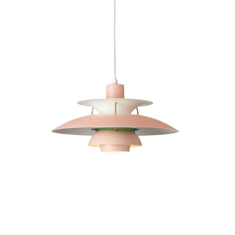 Suspension industrielle LED colorée en métal Barnaby