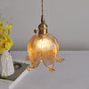 Suspension vintage LED avec abat-jour en verre Finnian