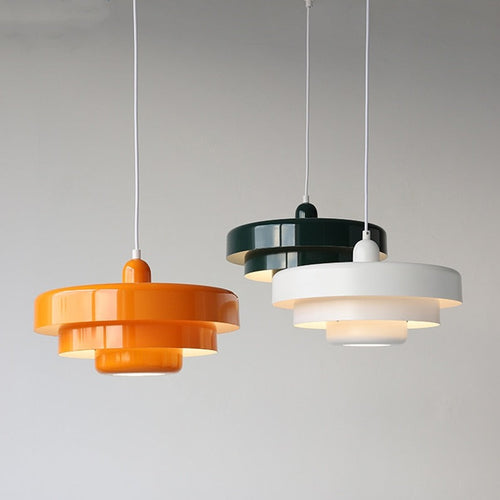 Suspension design avec abat-jour multiple en métal coloré Hirphan - vue 3 sur 8