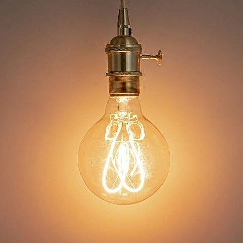 Globe Electric Ampoule incandescente ronde Vintage Edison de 100W en verre  transparent à i